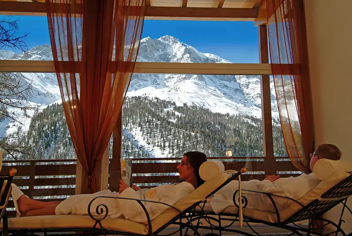 Wellness mit Blick auf den Ortler - Hotel Zebru - Sulden